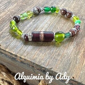 Garnet beaded bracelet/protection for Scorpio